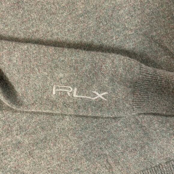 RLX Ralph Lauren Washable Cashmere Hooded Sweater Mens Small Green Medinah Golf - Picture 6 of 11